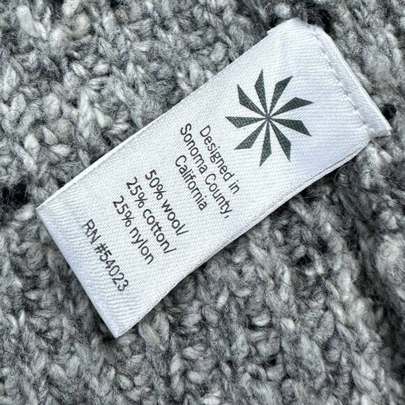 Athleta Gray Passage Wool Blend Shawl Collar Front Knit Cardigan Sweater XS - Picture 14 of 15